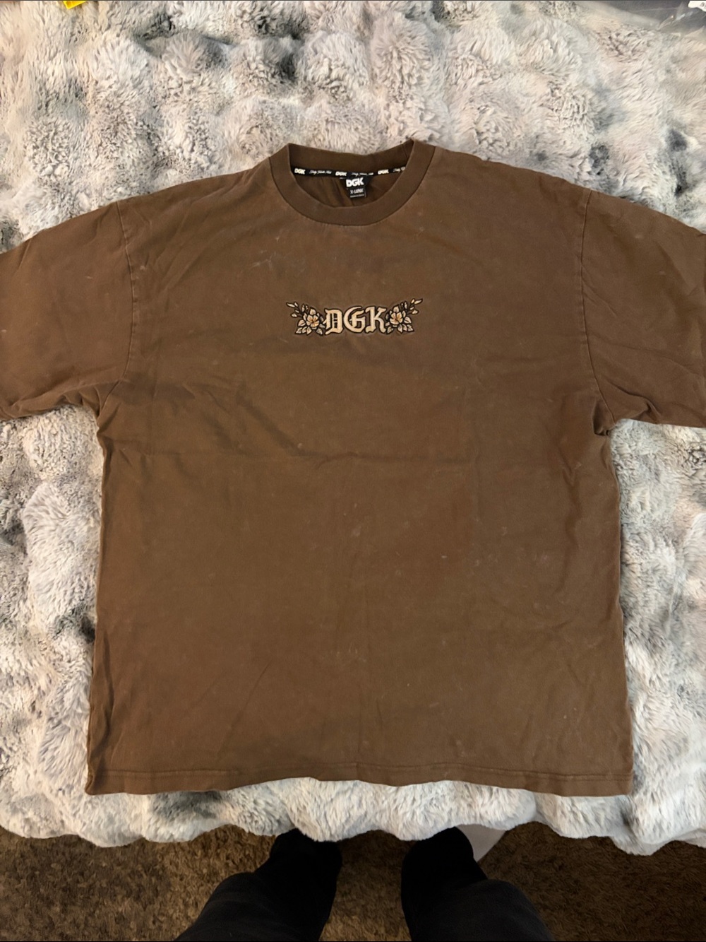 DGK Brown 'Pray For Me' Graphic Back Tee